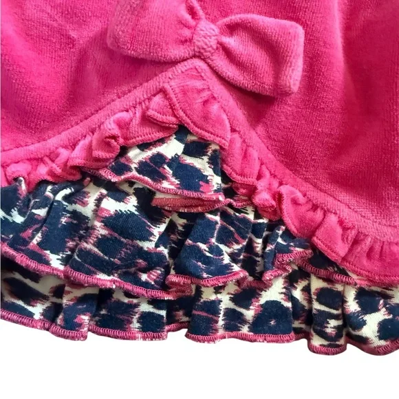 Juicy Couture Fuchsia Kids Jacket with Heart Patch, size 3-6 months, ruffle back - Picture 7 of 8